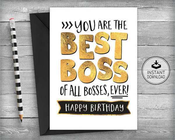 Bosses Birthday Card Template Postermywall