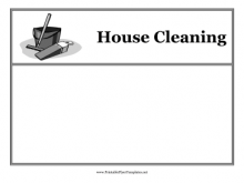 Housekeeping Flyer Templates