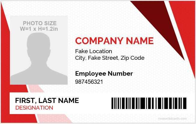 Sample Of Id Card Template