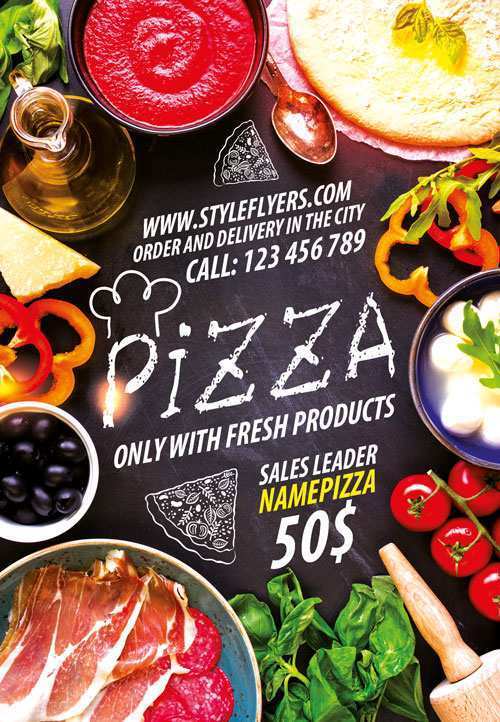 31 Format Pizza Flyer Template Photo by Pizza Flyer Template