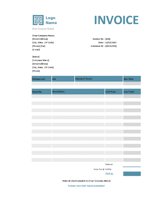 31 Free Printable Company Invoice Format Excel Formating for Company Invoice Format Excel