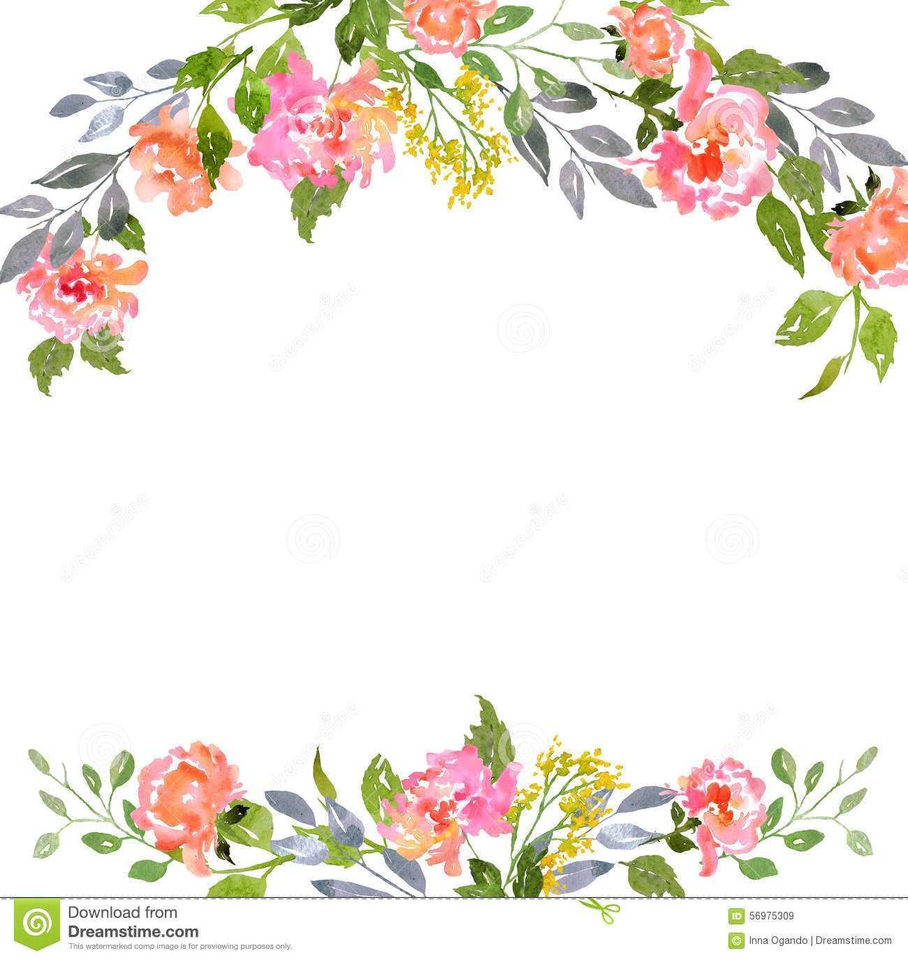 31 Printable Flower Card Design Template With Stunning Design with Flower Card Design Template