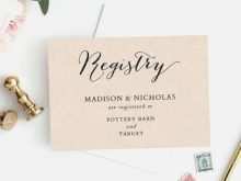 71 Create Free Printable Wedding Registry Card Template For Ms Word With Free Printable Wedding Registry Card Template Cards Design Templates