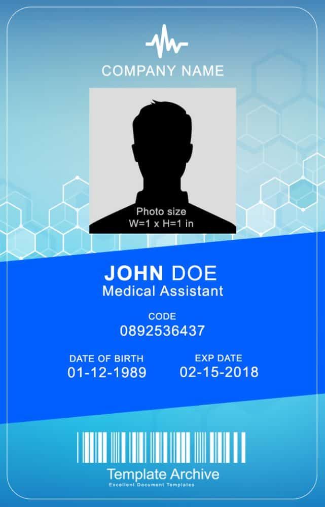 Vertical Id Badge Template