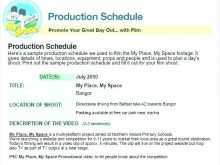 31 Printable Production Schedule Example Business Plan Now by Production Schedule Example Business Plan