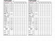 31 Report Yahtzee Card Template Layouts for Yahtzee Card Template