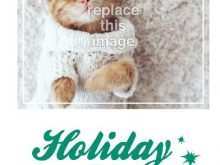 Cat Christmas Card Template