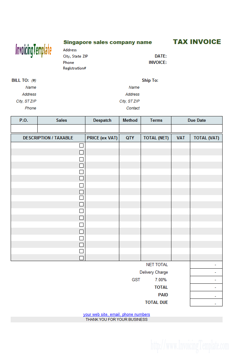 31 The Best Invoice Format With Gst in Photoshop for Invoice Format With Gst