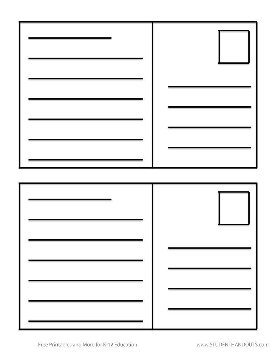 32 Adding Postcard Template With Lines for Ms Word with Postcard Template With Lines