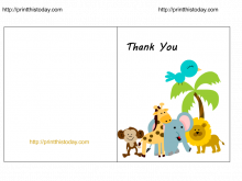32 Adding Safari Thank You Card Template Now by Safari Thank You Card Template