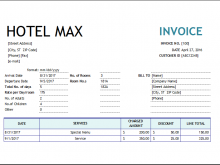 32 Best Invoice Template For Hotels For Free with Invoice Template For Hotels