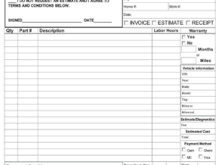 Motor Repair Invoice Template