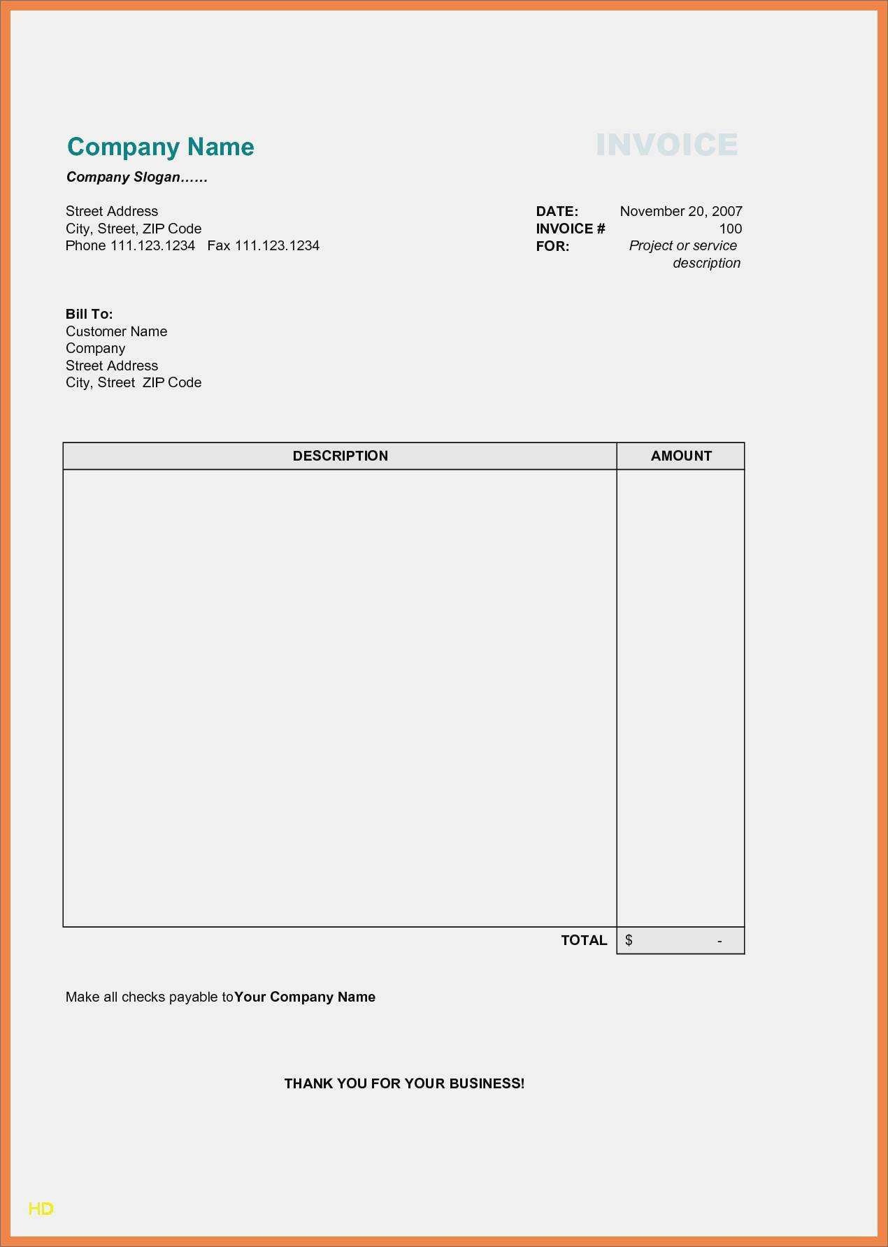32 Blank Blank Generic Invoice Template With Stunning Design by Blank Generic Invoice Template