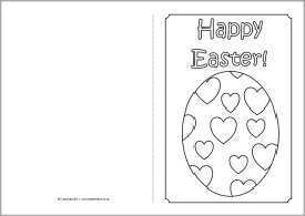 32 Blank Easter Card Templates To Colour Templates for Easter Card Templates To Colour