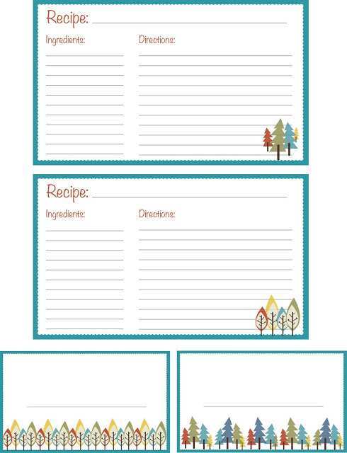 Free Printable 4X6 Recipe Card Template Cards Design Templates