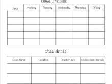 32 Free Printable Academic Class Schedule Template Now by Academic Class Schedule Template