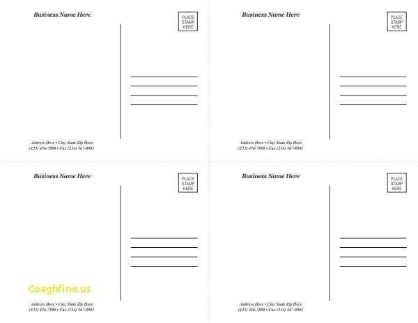 32 Free Printable Avery Postcard Template 4 Per Sheet With Stunning