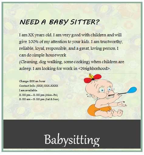 32 How To Create Babysitting Flyer Templates in Photoshop for Babysitting Flyer Templates