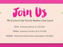 32 Online Mother S Day Invitation Card Template Maker with Mother S Day Invitation Card Template