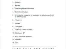 32 Printable School Council Agenda Template Formating with School Council Agenda Template