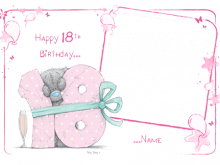 32 Report 18Th Birthday Card Template With Stunning Design by 18Th Birthday Card Template