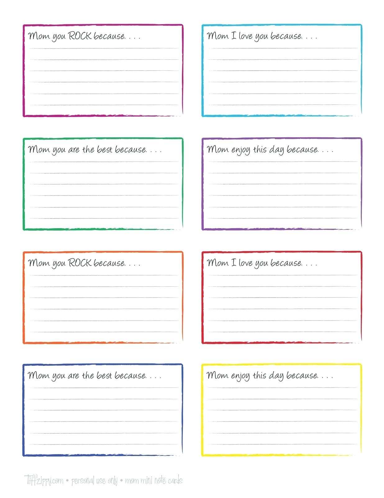 32 Report Free Note Card Template For Word Maker with Free Note Card Template For Word