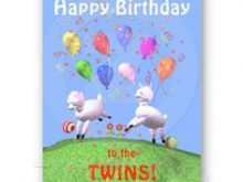 32 Report Twins Birthday Card Template Maker by Twins Birthday Card Template