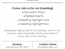 32 The Best Meeting Flyer Template Formating for Meeting Flyer Template