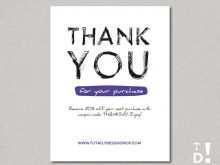 32 The Best Thank You For Your Purchase Card Template Free Maker for Thank You For Your Purchase Card Template Free