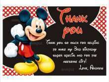 32 Visiting Mickey Thank You Card Template PSD File for Mickey Thank You Card Template