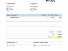 33 Creating Simple Blank Invoice Template in Word for Simple Blank Invoice Template