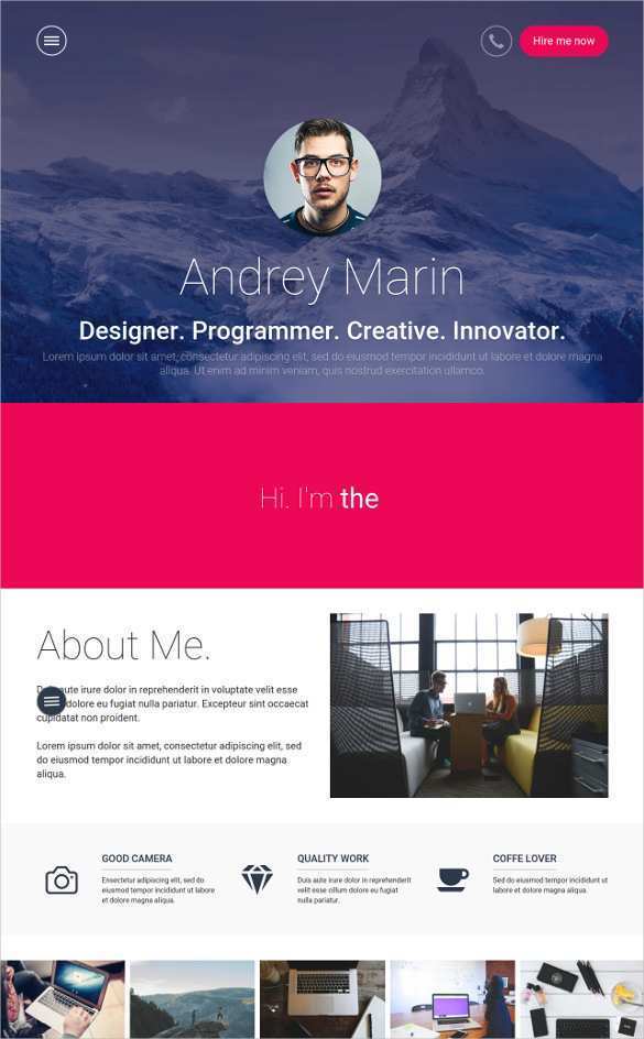 33 Creative Bootstrap Vcard Template Free Download Templates with Bootstrap Vcard Template Free Download