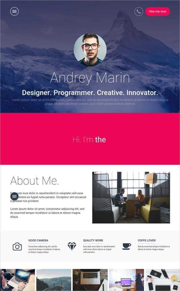  Bootstrap Vcard Template Free Download Cards Design Templates