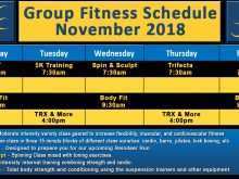 33 Creative Group Fitness Class Schedule Template Photo by Group Fitness Class Schedule Template