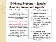 33 Free 30 Minute Meeting Agenda Template With Stunning Design for 30 Minute Meeting Agenda Template