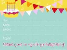 33 How To Create 5Th Birthday Card Template Photo for 5Th Birthday Card Template