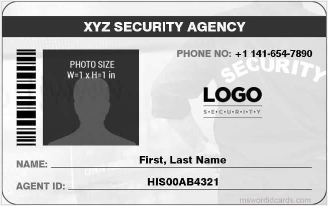 33 How To Create Agent Id Card Template Now for Agent Id Card Template