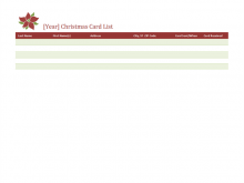 33 Online Christmas Card List Templates in Word for Christmas Card List Templates