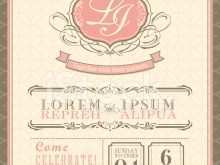 33 Printable Vintage Wedding Card Design Templates in Word for Vintage Wedding Card Design Templates