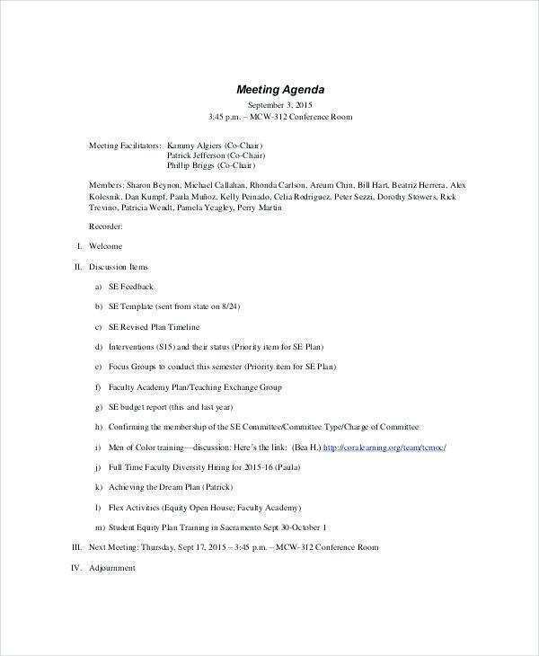 33 Standard Meeting Agenda Template Nz by Meeting Agenda Template Nz