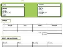 33 The Best Contractor Labor Invoice Template Formating for Contractor Labor Invoice Template