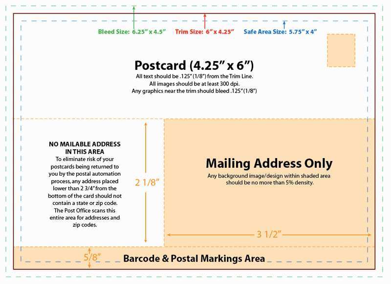 33 The Best Usps Postcard Template 4 25 X 6 in Word by Usps Postcard Template 4 25 X 6