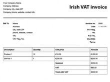 34 Best Vat Invoice Template Ireland in Photoshop by Vat Invoice Template Ireland