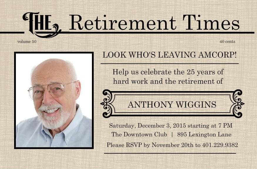 34 Blank Retirement Announcement Flyer Template Photo with Retirement Announcement Flyer Template