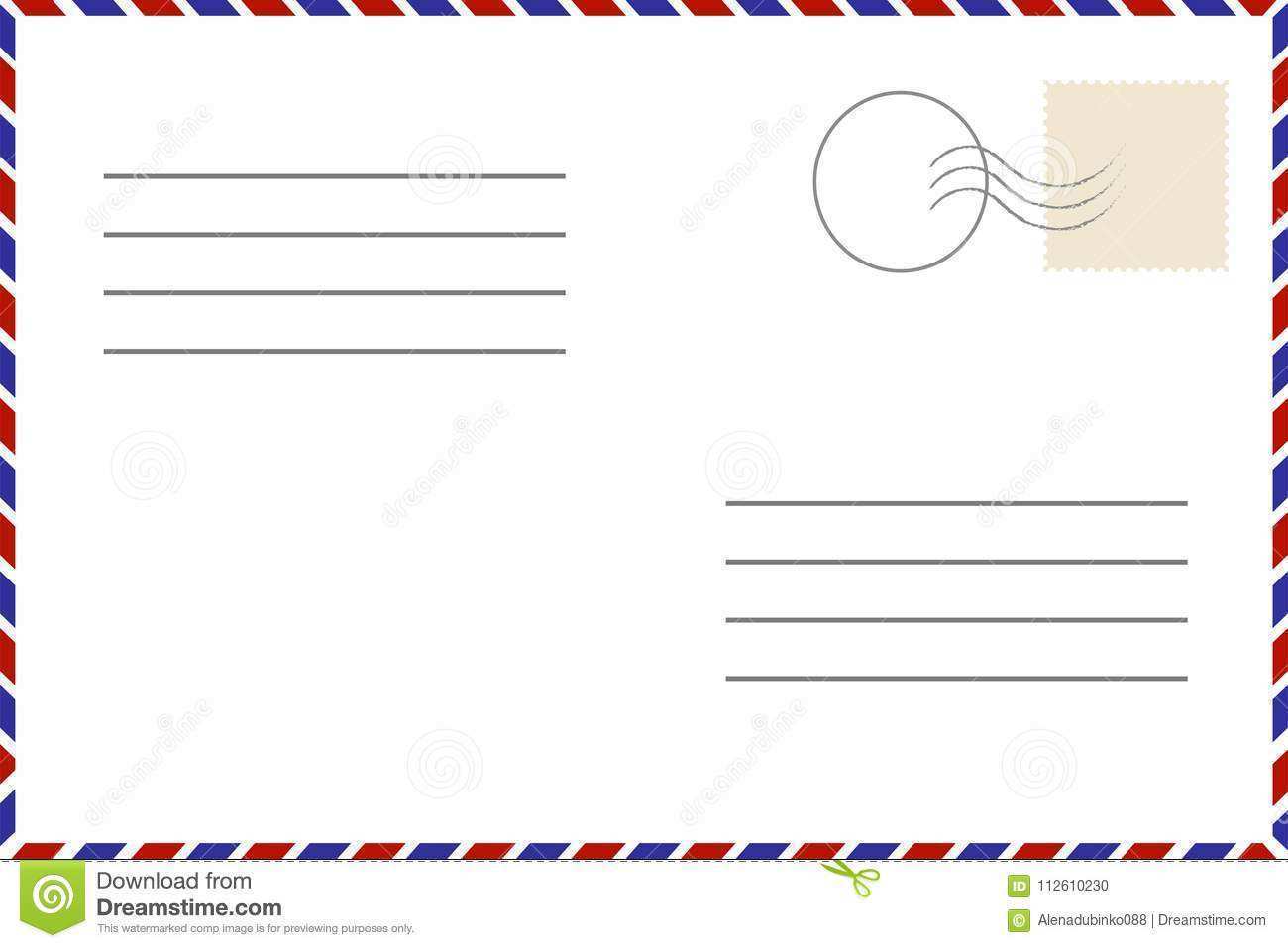 34 Create Postcard Template With Stamp For Free for Postcard Template With Stamp