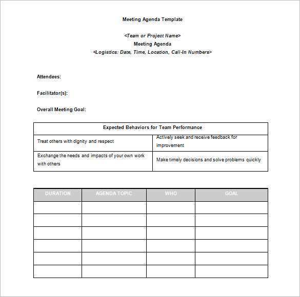 34 Creating Meeting Agenda Template For Project Management Download with Meeting Agenda Template For Project Management