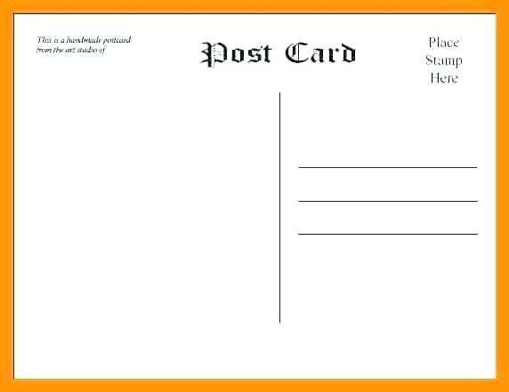 Microsoft Word Postcard Template