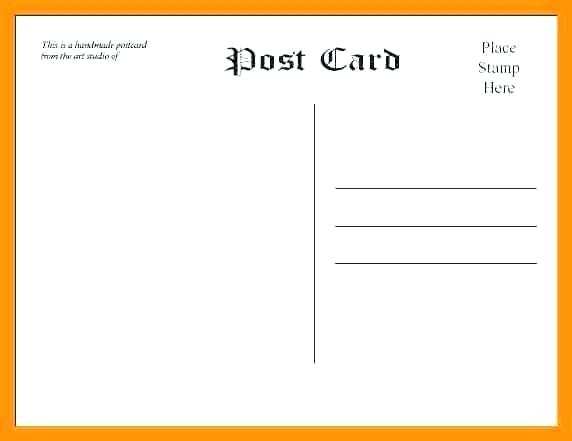 4 X 6 Postcard Template Word