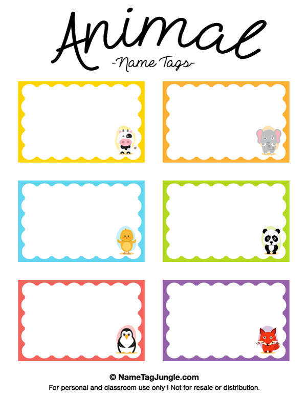 Name Card Template Preschool