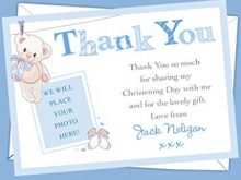 Thank You Card Template For Baptism